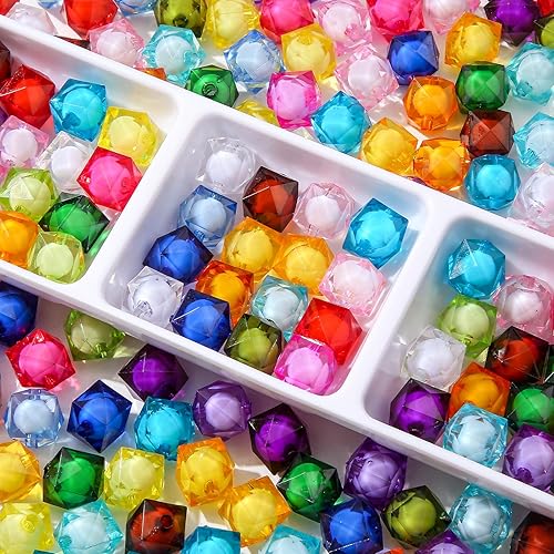 Miniatura 5 de Cuentas acrílicas de 0.631 pulgadas (0.630 in), cuentas redondas de sirena de color Ab, cuentas de océano para pulseras, anillos, collares,