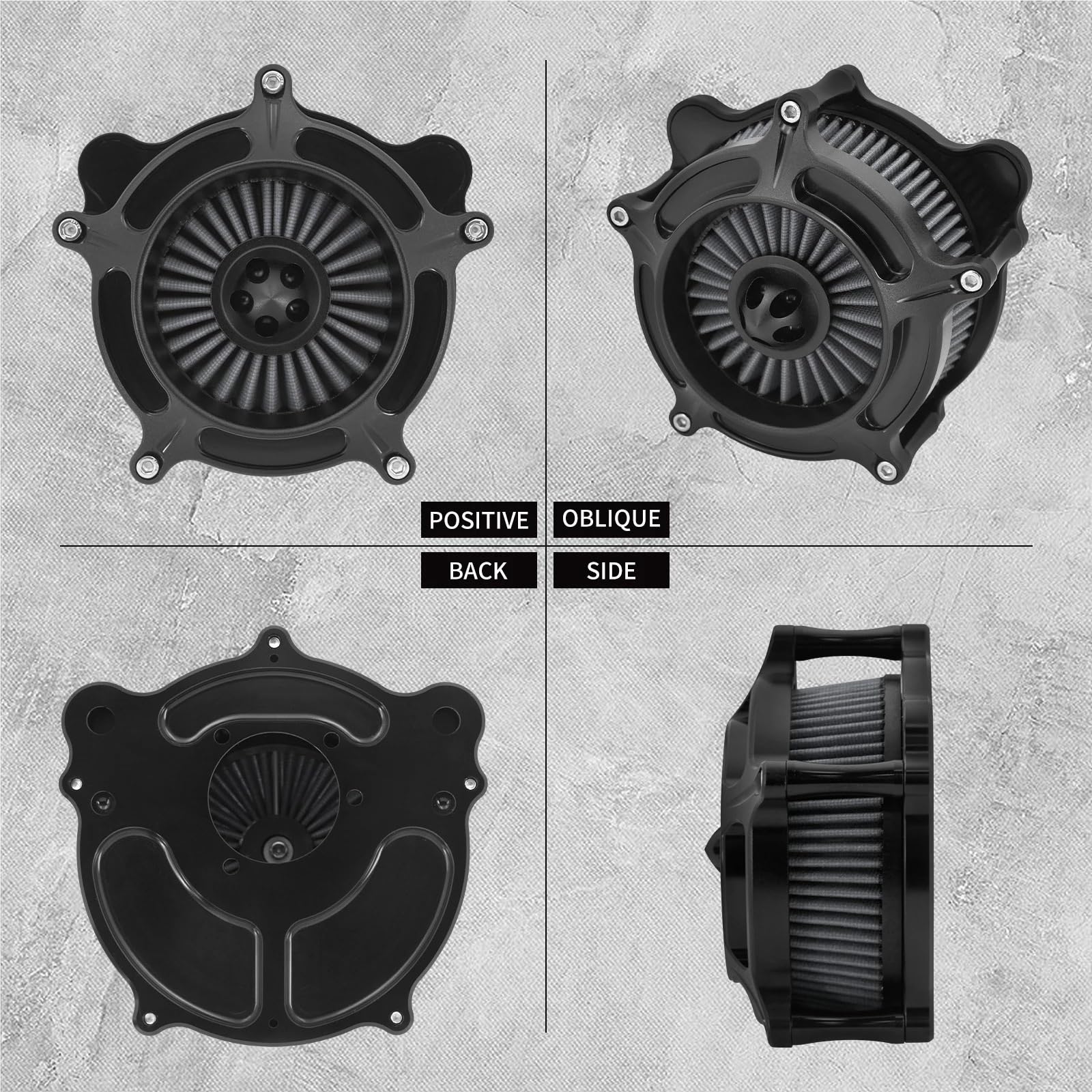 Pianka Filtr Powietrza Pasuje do Harley Touring FLHT FLHX Sportster XL Dyna Softail FLHC Filtr powietrza motocyklowy Szary element czyszczący zestaw dolotowy(Gray Air Filter B)