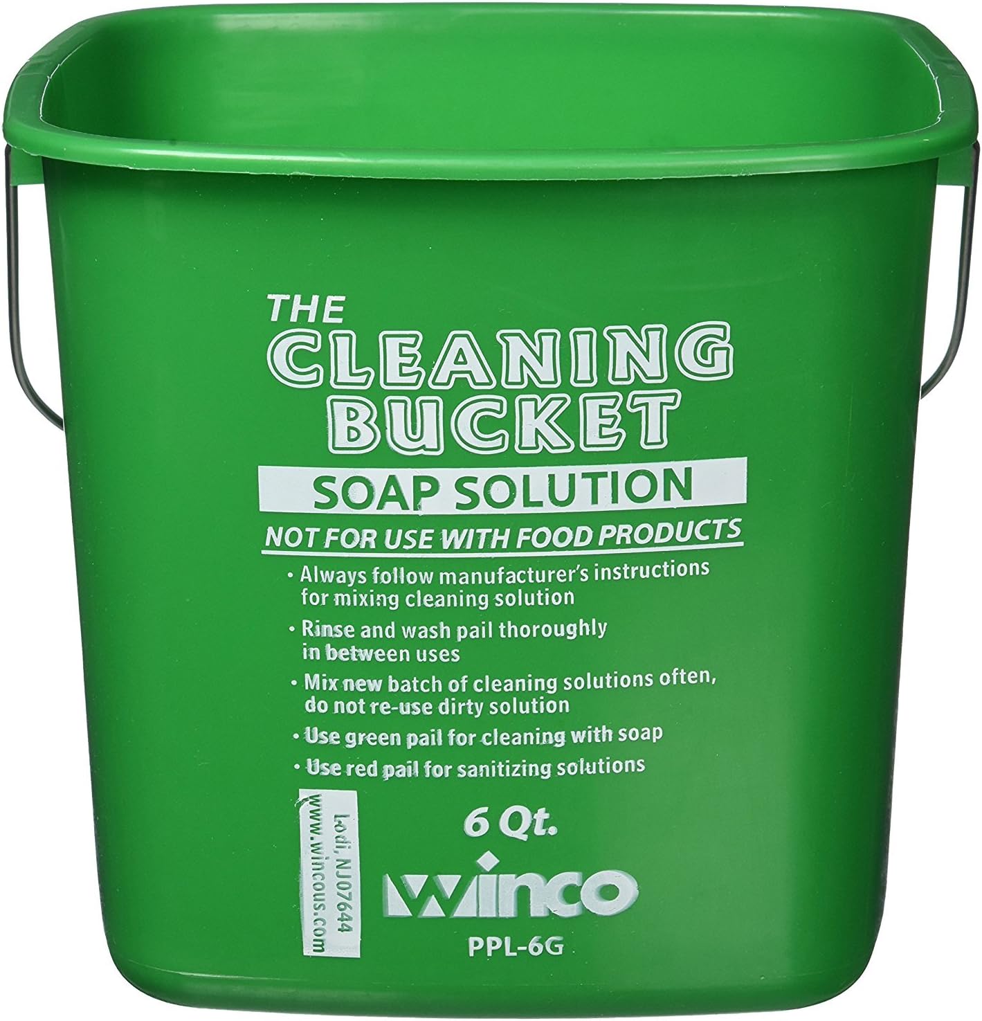 PPL-6G Cleaning Bucket, 6-Quart, Green Soap Solution (Set of 2)