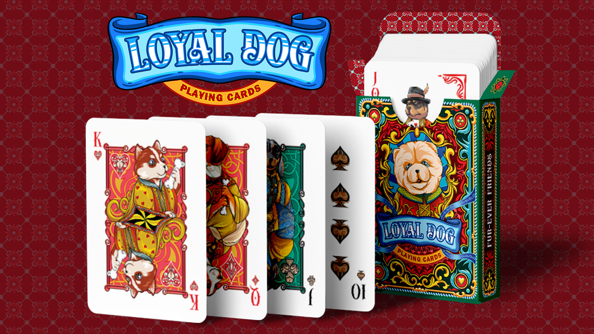 Amazon.com: 99FOX Loyal Dog Playing Cards for Adults Teens Family
