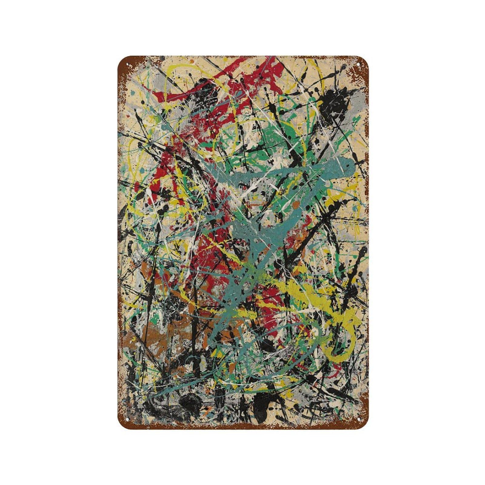 xiaoxiaoshen Jackson Pollock Abstract Modern Decor Wall Decor Art Metal Tin Poster Modern Home Decor Art Home Bar Shop Decorations Vintage Sign 30x20cm