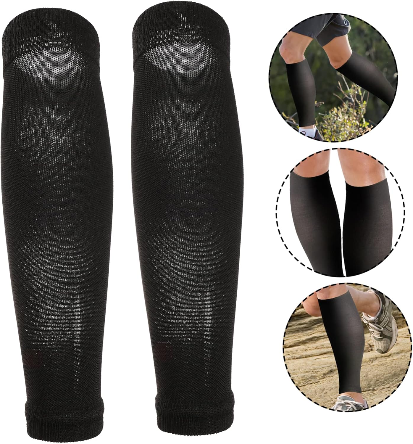 BESPORTBLE 4pairs Cooling Calf Compression Sleeves for Sports Breathable Leg Covers for Running Cycling Basketball and More of Comfortable Calf Support Sleeves