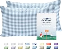 Vista 44 de Sunflower Juego de 2 fundas de almohada tamaño Queen, 100% algodón, 2 fundas de almohada Queen de 20 x 30 pulgadas, color ceniza, suaves