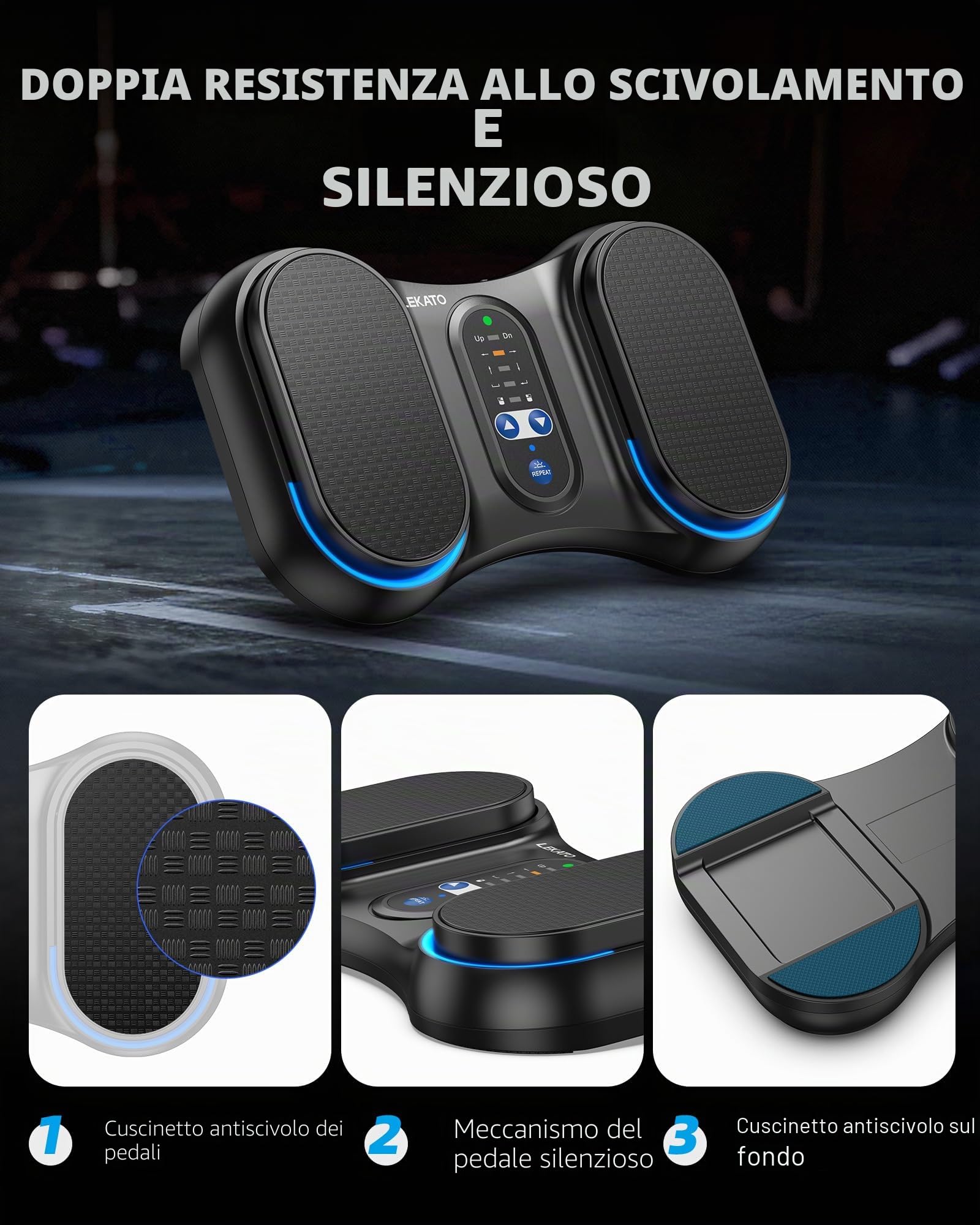 LEKATO Pedale Bluetooth per Svolta Pagina, Pedaliera Wireless, Interruttore a Pedale Ricaricabile