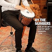 Vista 6 de Meinl Percussion ADJ2-M+BAG Cuerda de estilo africano afinada de madera de 10 pulgadas con bolsa, color marrón