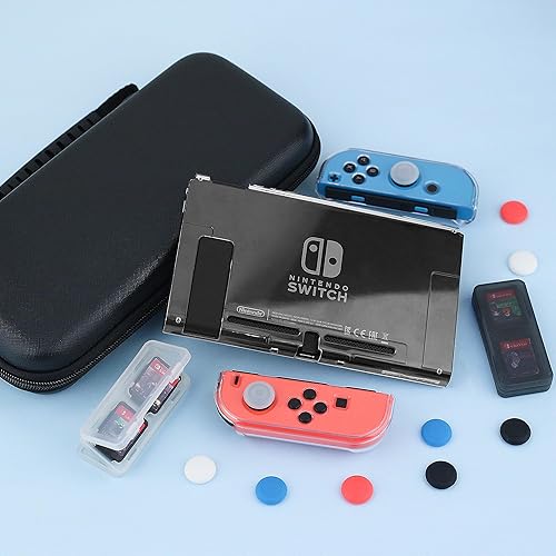 Miniatura 7 de RHOTALL Carrying Case Set Compatible with Nintendo Switch Accessories, Portable Travel Storage Case for Switch with Clear Protective Cover, Screen