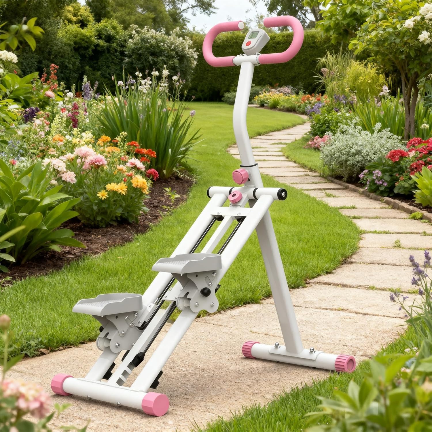 Stair Stepper con resistenza regolabile per la casa – Dispositivo di aggiornamento con tracciamento LCD e design salvaspazio, ideale per casa, palestra, appartamento e ufficio