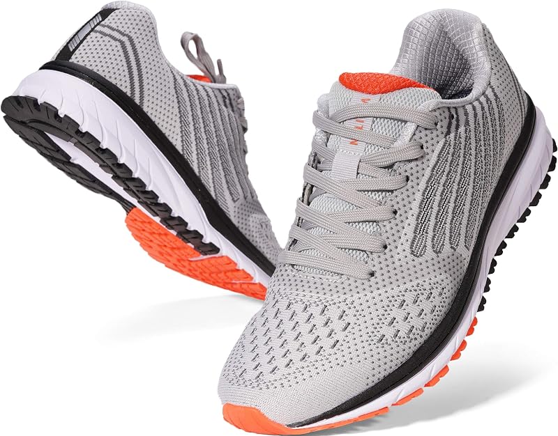 Zapatillas zapatillas con amortiguación para hombre Joomra Whitin | Suela de goma duradera, ajuste con cordones, plantilla extraíble, tracción confiable para trotar, caminar, gimnasio, entrenamiento