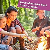 Vista 4 de Juego de 10 palitos para asar malvaviscos – Varillas telescópicas de gran angular para hogueras, palos para perros calientes para fogatas, parrillas