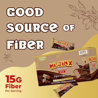 ChocZero Hi-Jinx Sugar Free Chocolate Wafer Candy Bars, Coffee Creme