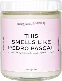 Cool Girl Candles | Pedro Pascal Candle | Gift for Her - 40+ Hour Ginger, White Pepper, Cedarwood