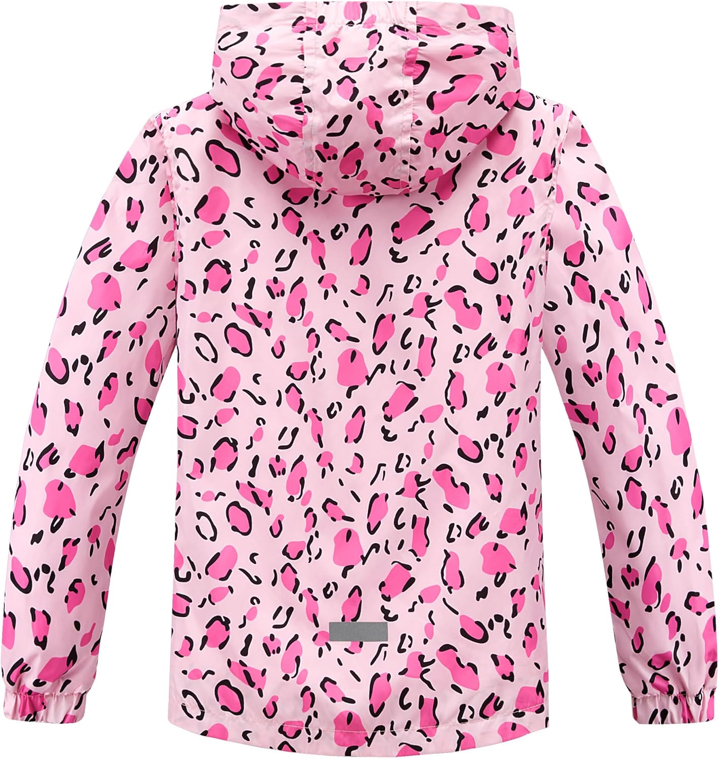 Girls Boys Rain Jacket Windproof Raincoat Hooded Fleece Lined Outerwear - Image 2