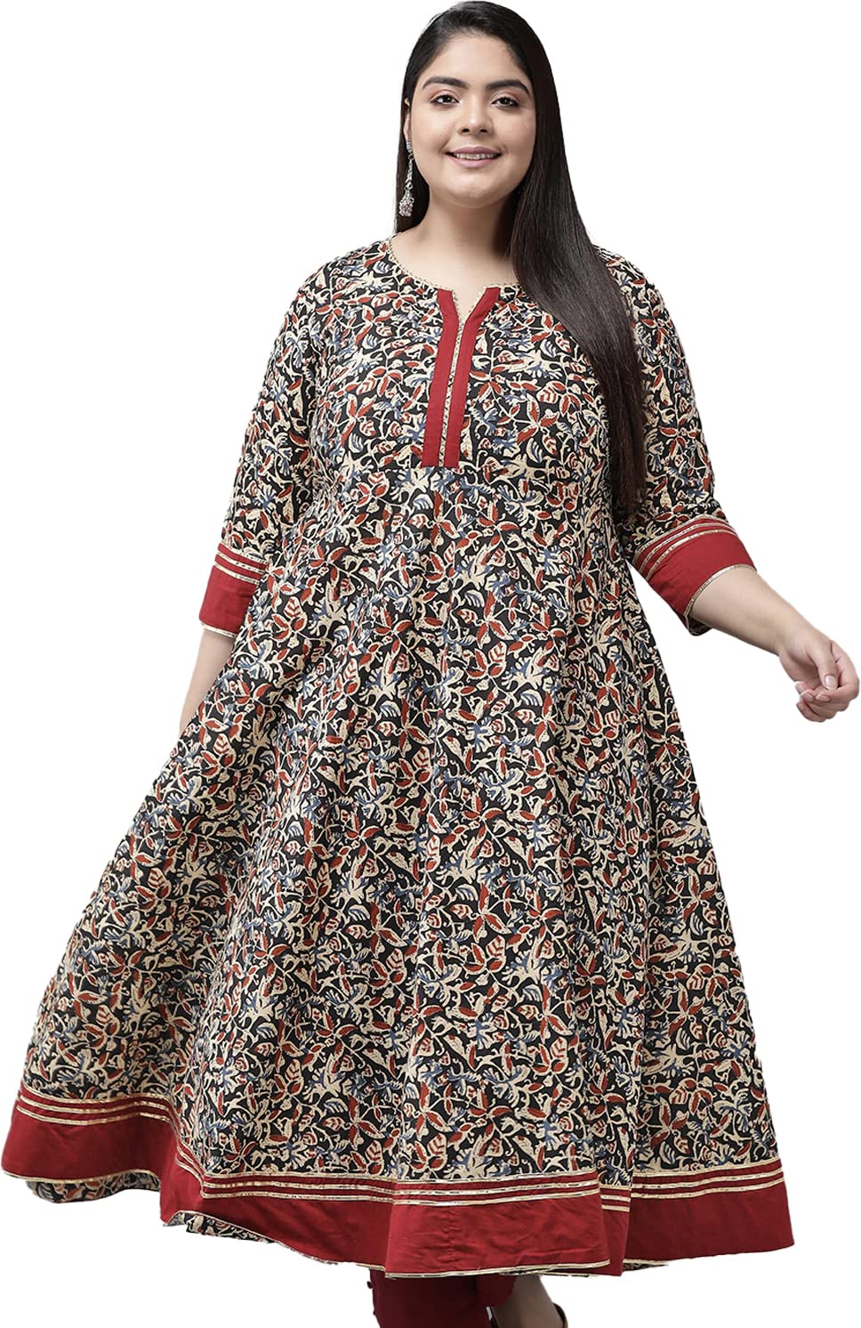 yash gallery Women's Cotton Relaxed Fit Anarkali Kurta-picture-27