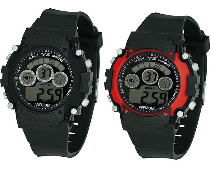 Crude Combo of 2 Smart Digital Multicolor dial Kids Watch-rg531