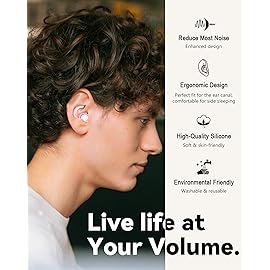 SUPCEAT Ear Plugs for Sleeping - Noise Reduction Soft Silicone Earplugs, 2 Pairs Reusable Hearing Protection Earplugs for Noise Sensitivity, Sleep,Snore,Travel, Sound Reduction Noise Cancelling - Pink