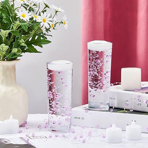 Miniatura 45 de Tondiamo 24 piezas de perlas artificiales para velas flotantes, perlas de imitación, guirnalda de decoración para jarrones, decoración de bodas