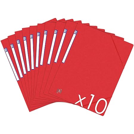 Pendaflex 152-RED Pendaflex Chemise 2 Tons, Coupe Droite, Onglet Supérieur, Lettre, Rouge Clair, 100/Bx