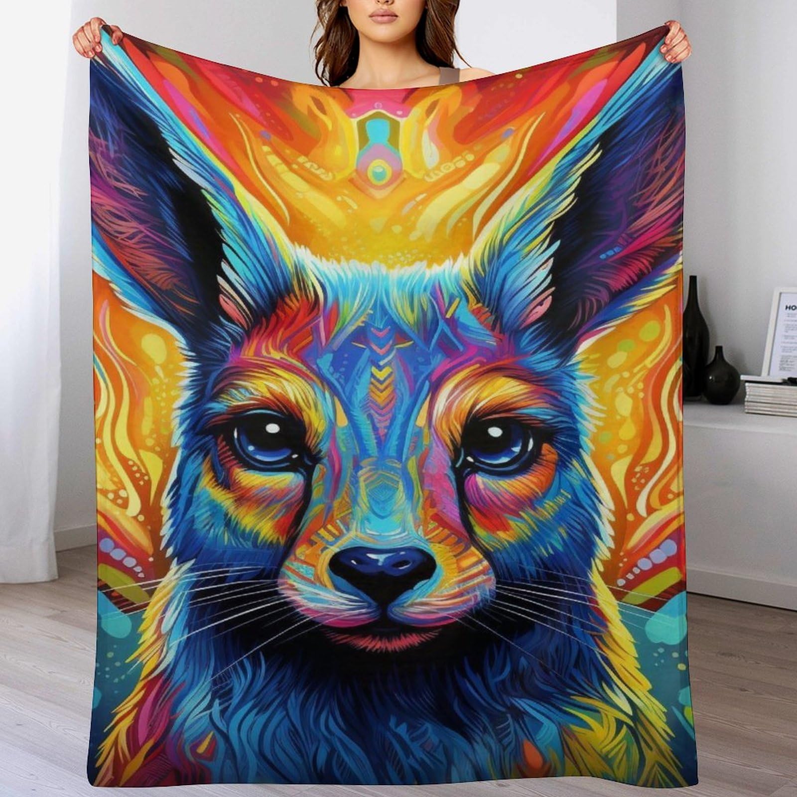 Manta de franela de conejo y forro polar suave para sofa 130x150 cm