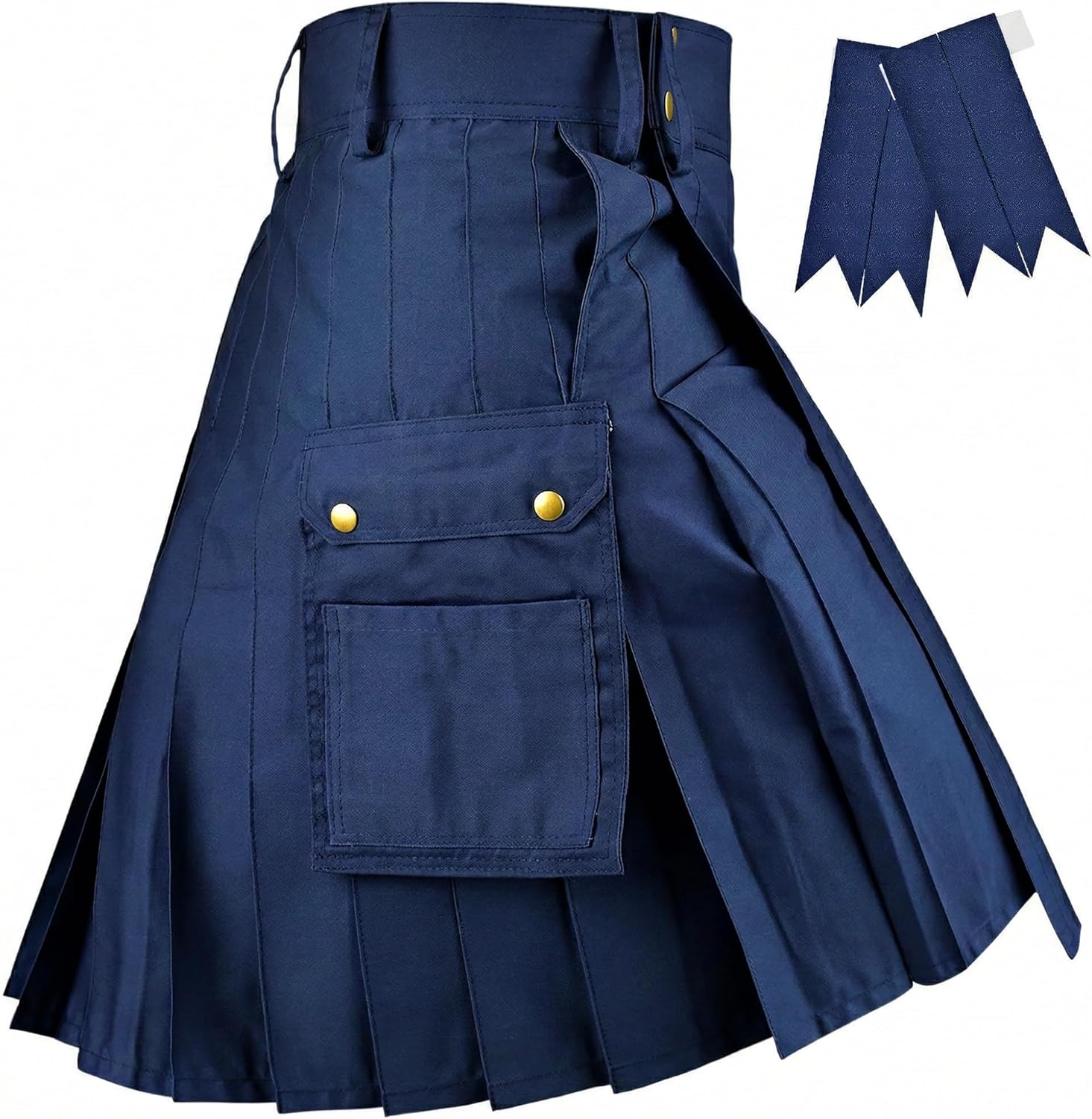 Utility kilt for Men Modern Scottish Phantom Mens Kilt for Everyday Wear with Cargo Pockets