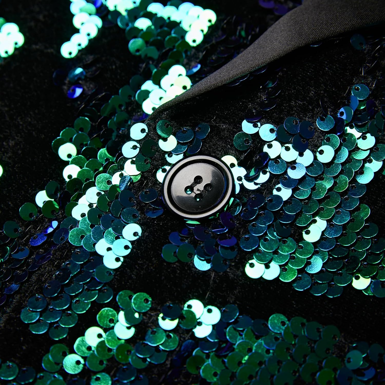 Men Stylish Blazer Suit Colorful Shiny Sequins Clothes Lapel Slim Fit Jacket Costume Homme Stage