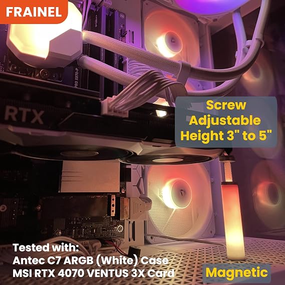 ARGB GPU Support Bracket, 5 Adjustable Anti-Sag Holder