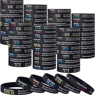 QEERBSIN Bible Verse Silicone Bracelets - Bulk Scripture Silicone Wristbands