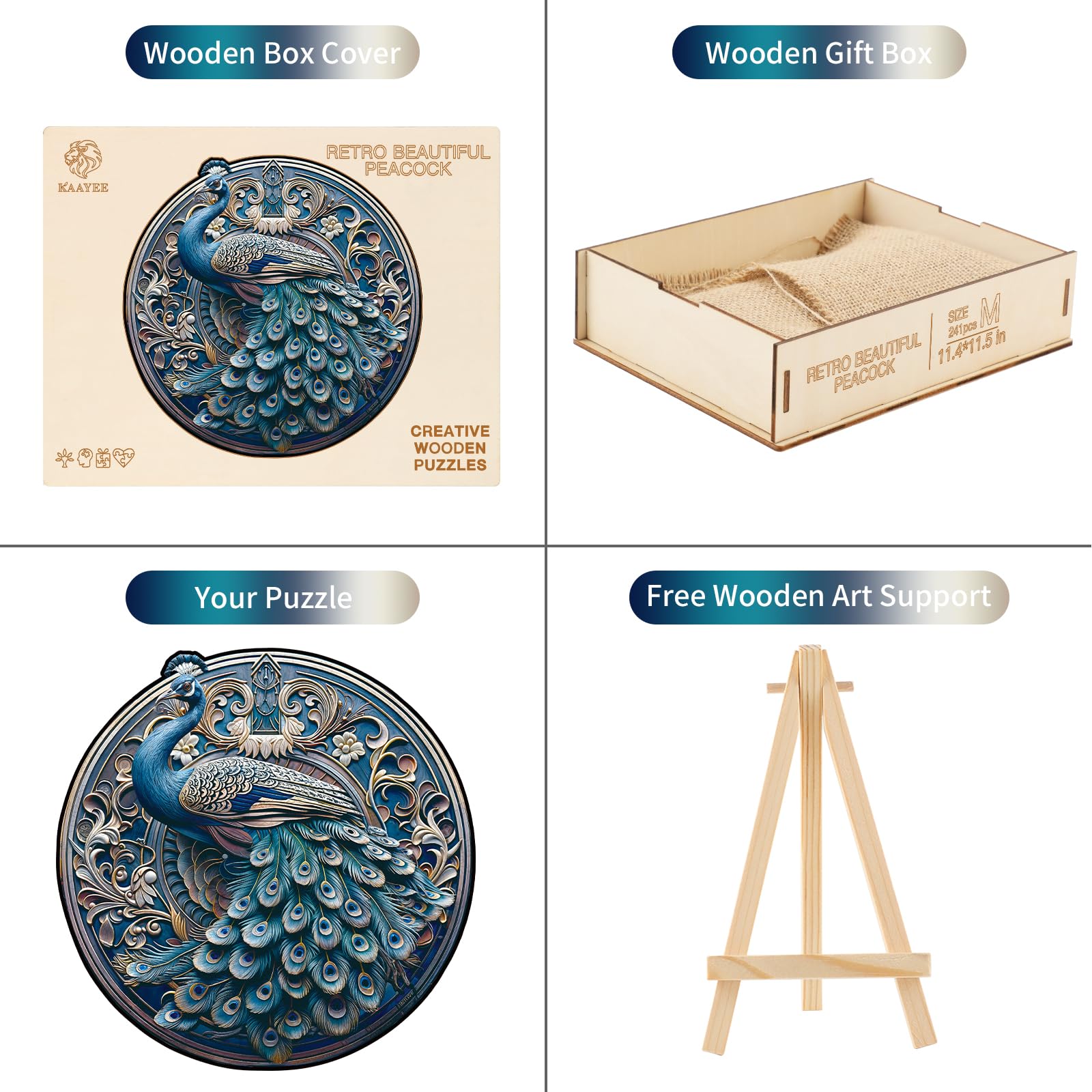 Puzzle 48 Pièces en Bois pour Enfant Tortue Marine | Mes Jouets en Bois