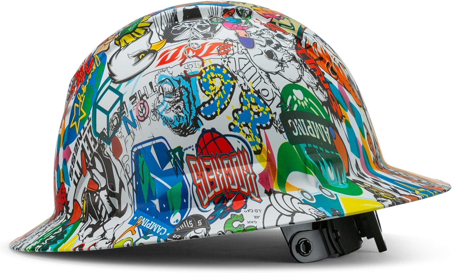 Featured Product Full Brim Hard Hat, Animated Cartoons Design Safety Helmet 6pt + 3pk Blue Hard Hat Sweatband + 3 Pairs Safety Glasses, by AcerPal