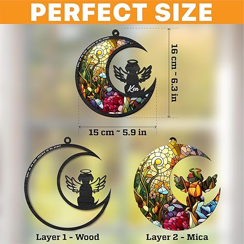 Miniatura 4 de Atrapasoles conmemorativo para perros, personalizado con nombre, fecha, razas de perros, atrapasoles para pérdida de mascotas, atrapasoles de luz de