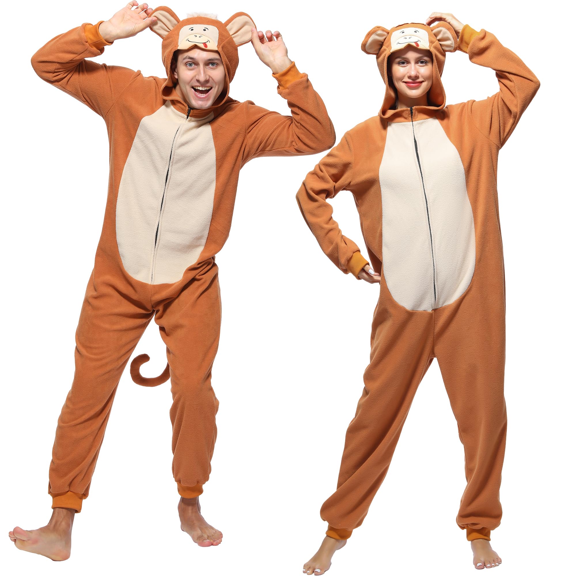 sincere party Monkey,Dalmatian,Snowman,GID Skeleton for Adults,Animal Oneise Pajamas Outfit for Unisex Men and Women-picture-43