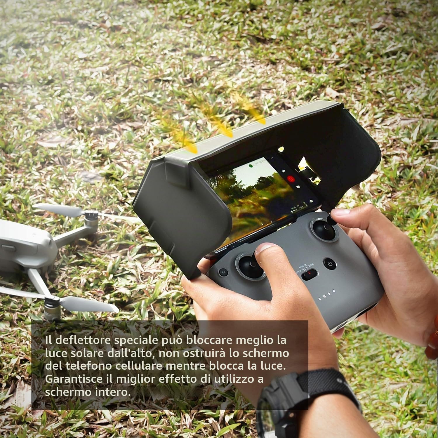STARTRC Neo 2 RC-N3 RC-N Parasole con cappuccio parasole per DJI Neo 2/ Mini 4K /Mini 2 SE/Mavic 3 Classic Accessori per controller per schermo smartphone da 4,4-7,1 pollici
