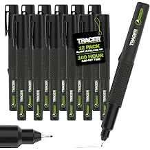 Tracer 2.0 Ultra Fine Tip Permanent Marker - 12pc Black | Permanent Markers for Sharp Precise Marking in Office & Home - Quick Drying Fade Resistant Marking Pens 100 Hour Cap Off Time