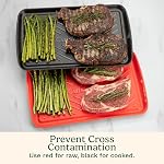 Cuisinart Grilling Préparer et servir des bacs, 17 po x 10.5", Lave-vaisselle sans danger, convient 6 Burgers, rouges et noirs (CPK-200C)