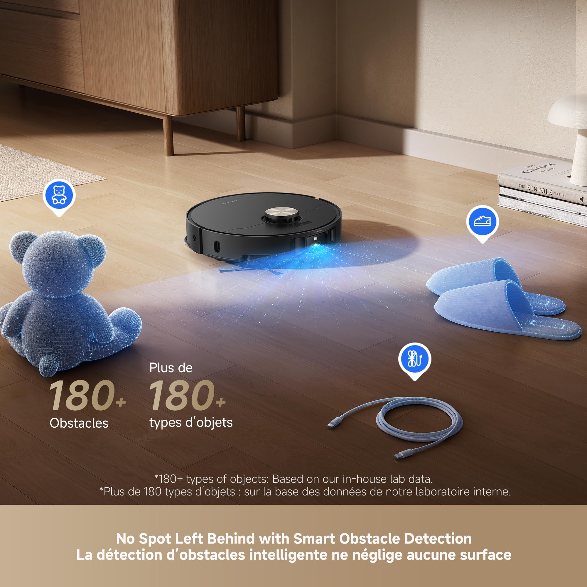 DREAME L50 Ultra Robot Vacuum and Mop Black with Auto-Empty and Mop Self-Cleaning, Precise Obstacle Avoidance, 19,500Pa Suction, HyperStream Detangling DuoBrush - 3