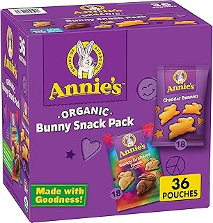 Annie’s Organic, Snack Variety Pack, Cheddar Bunnies and Bunny Grahams, ...