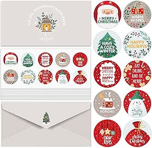 HERMA Christmas Tree Stickers - 48 Self-Adhesive Matte Paper Labels For Holiday Crafts & Gifts