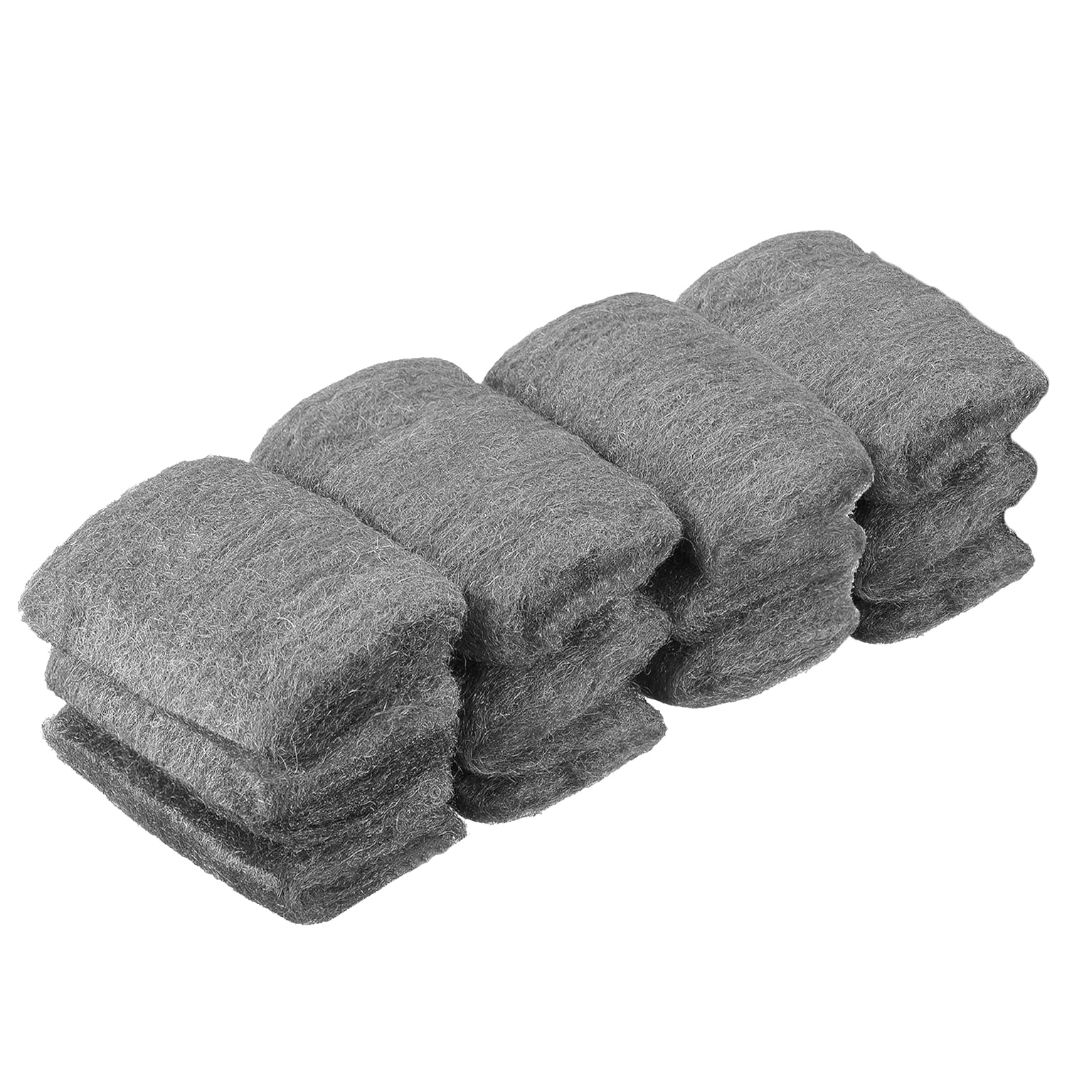 6-Pack Household Steel Wool 12 Pads, Coarse Grade #2 (6 Bags of 12 Pads, Total 72 Pads)
