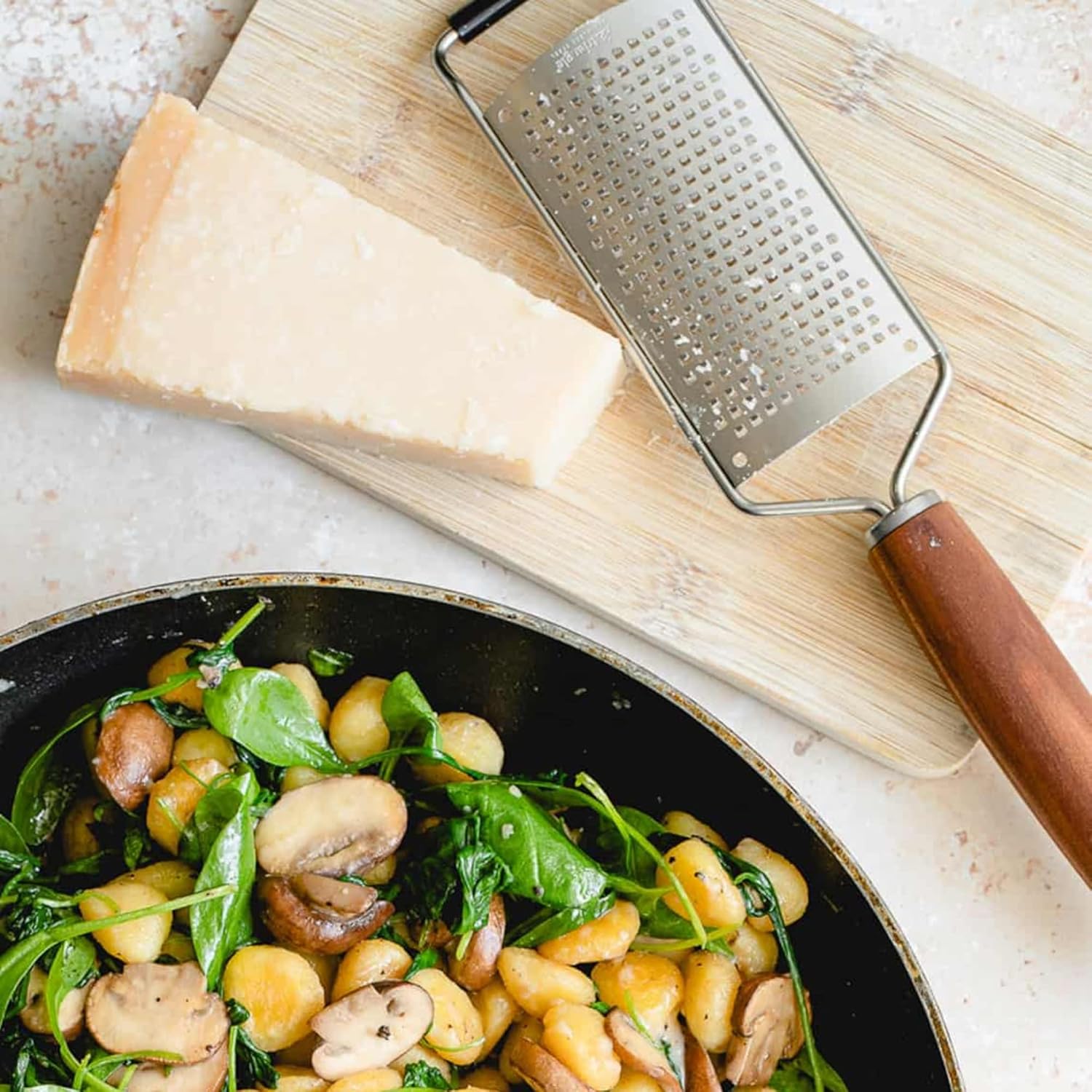 triangle Cheese Grater Sense - Ultra-Sharp Stainless Steel for Easy Grating - Plum Wood Handle - Dishwasher Safe