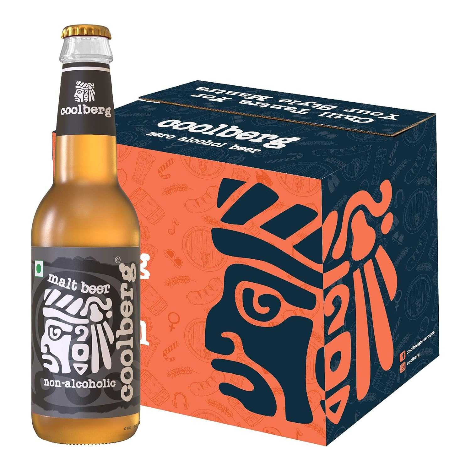 Coolberg Non Alcoholic Malt Beer 330ml Glass Bottle Pack of 6 (330ml