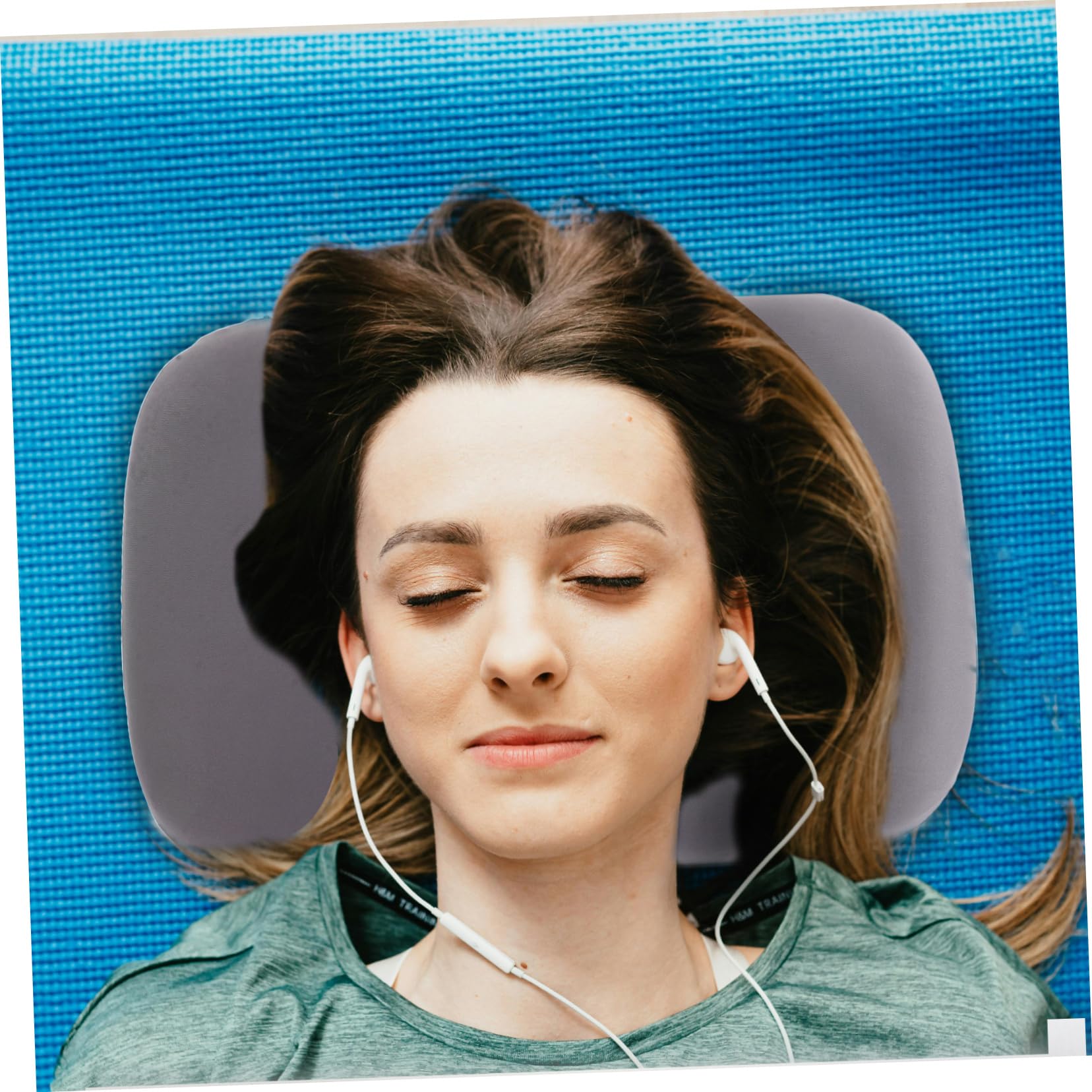 OUNONA Almohada De Viaje Pequeña Siesta Almohada De Campamento para Mochileros Boca Abajo para Avión o Coche Soporte Lumbar y Cuello