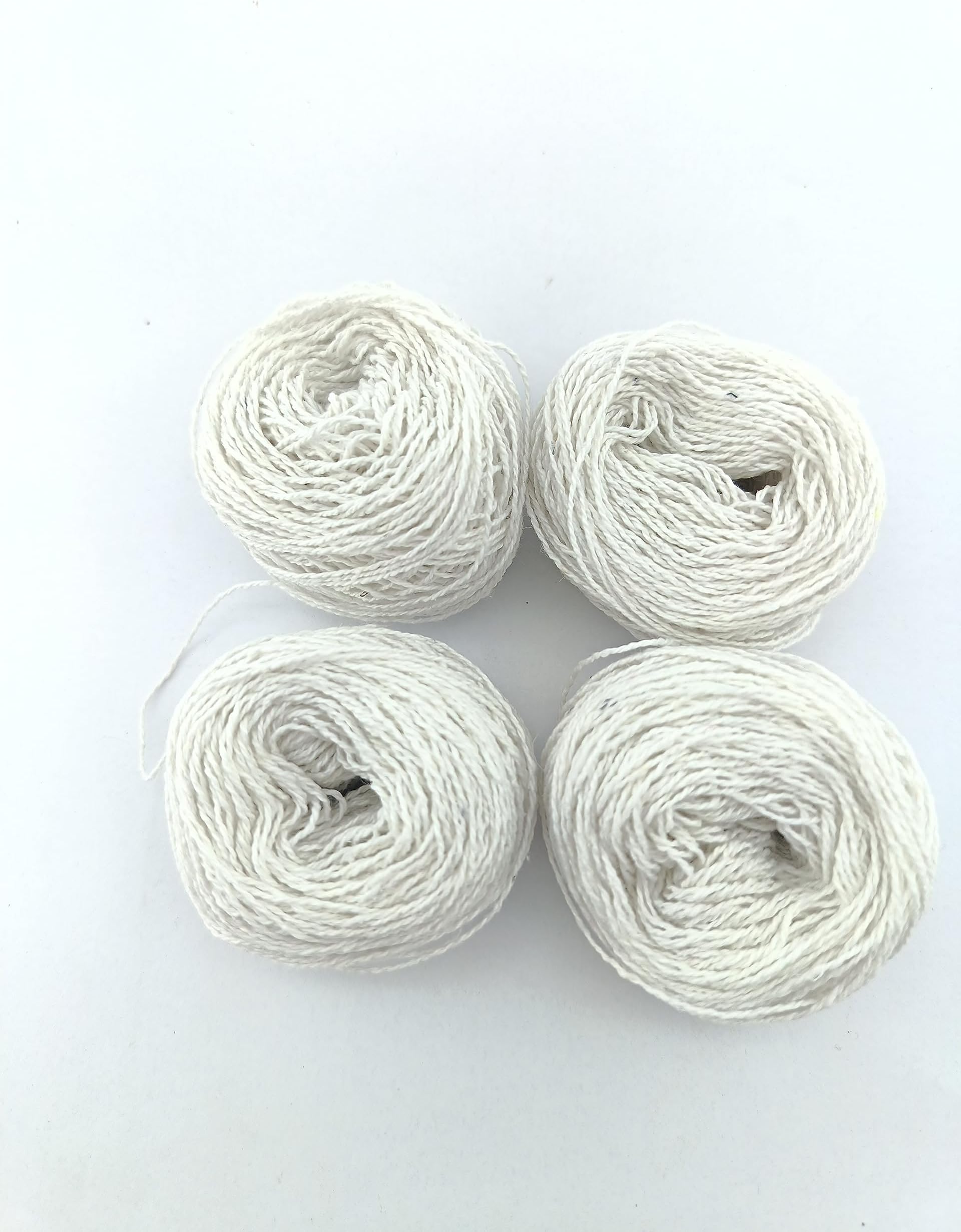 Cotton Very Thin White Thread for Craft Pooja Kite (60 Meter Each Pack)-Pack of 4