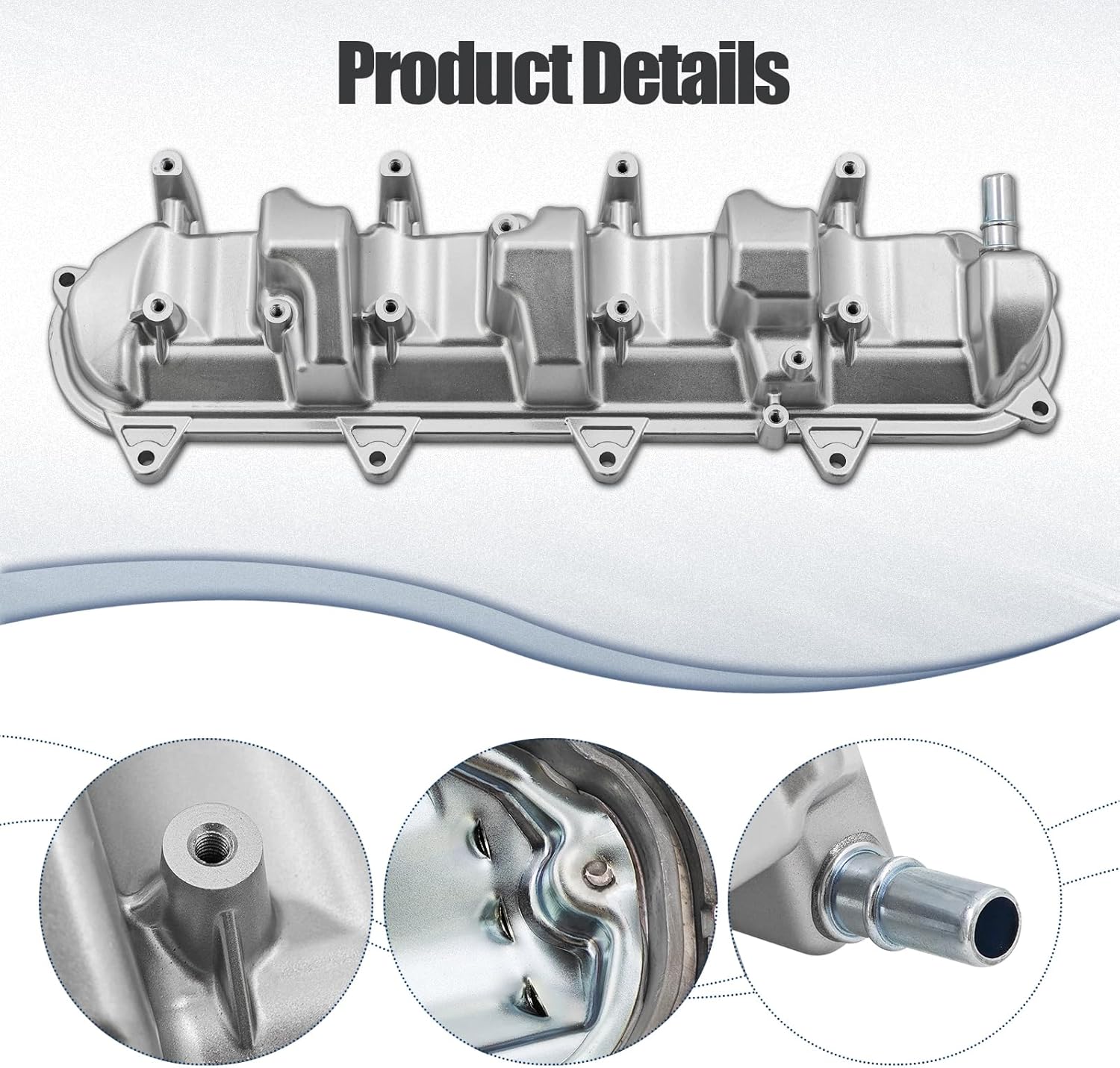 12623927 12623926 Right&Left Aluminum Engine Valve Cover Set Compatible with Chevy Silverado 1500 2014-2019, Suburban 2015-2020, fits for Gmc sierra 1500 2014-2019 5.3L 6.2L,12727455