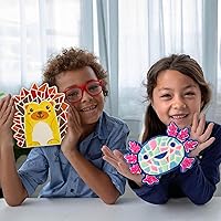 Vista 111 de Creative Roots Tortuga, Erizo y Sol de Mosaico - Pack de 3 Piedras de Paso de Cerámica de 7 Pulgadas & 6 Pinturas Vibrantes, Piedras de Paso DIY