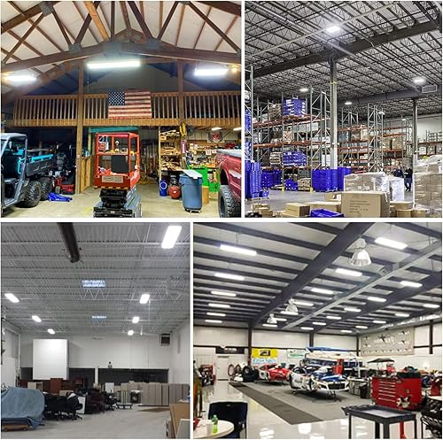 Miniatura 8 de hykolity Paquete de 2 luces LED lineales de tienda de bahía alta de 4 pies y 250 W, luz LED para tienda, 31250lm 125LMW, 120-277V, 0-10V Dim, 5000K