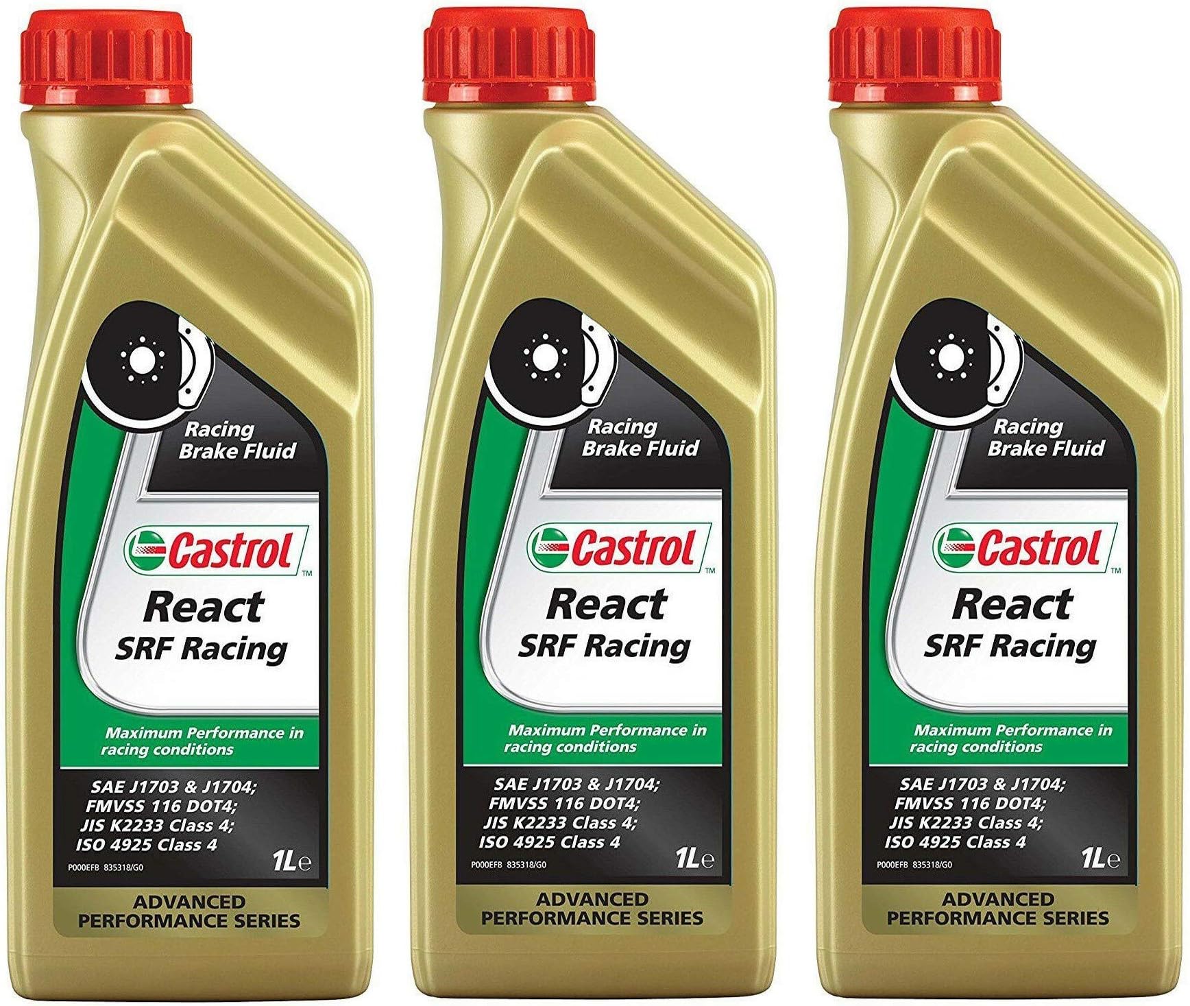 RS Castrol React SRF Racing Brake Fluid Dot 4, 3 Litres