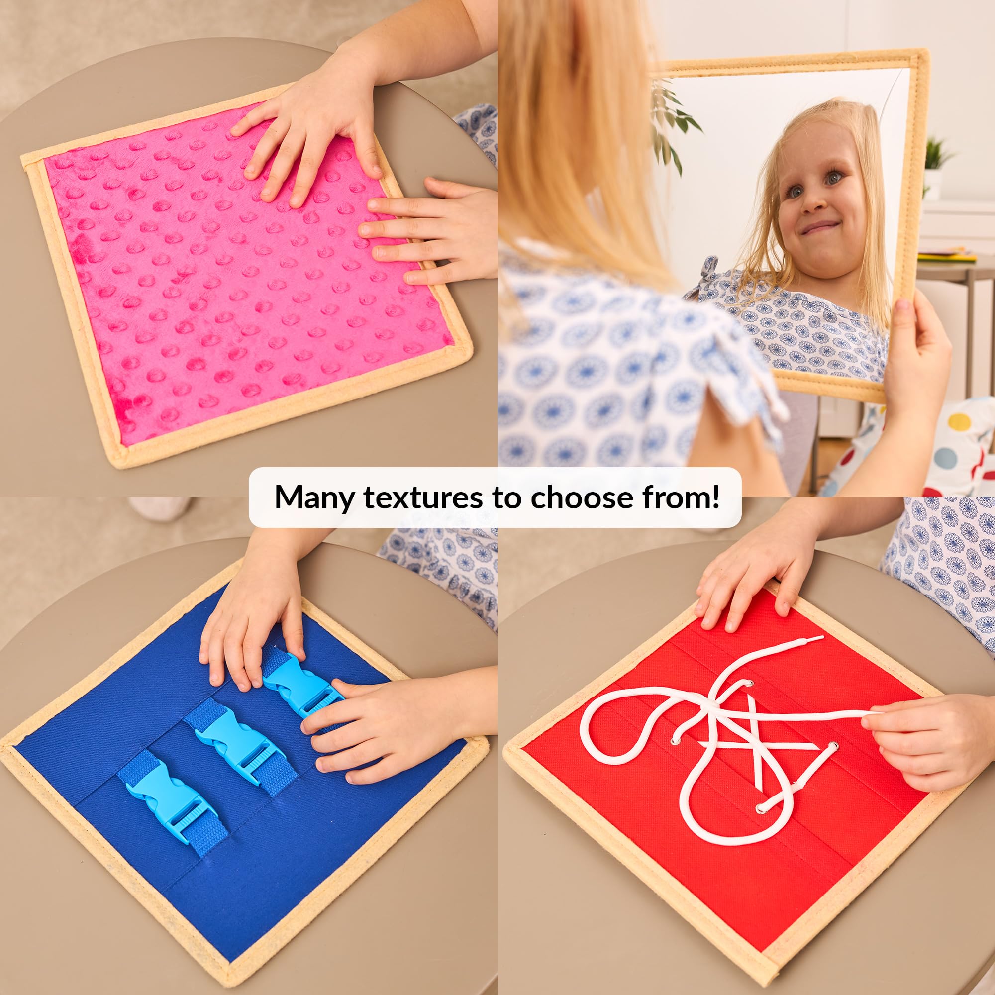 24 Pannello Sensoriale per Bambini | Piastrelle Sensoriali Testurizzate | Parete Sensoriale per Gioco e Apprendimento | Tappetini Sensoriali per Bambini e Aule | Pannelli Interattivi con Texture