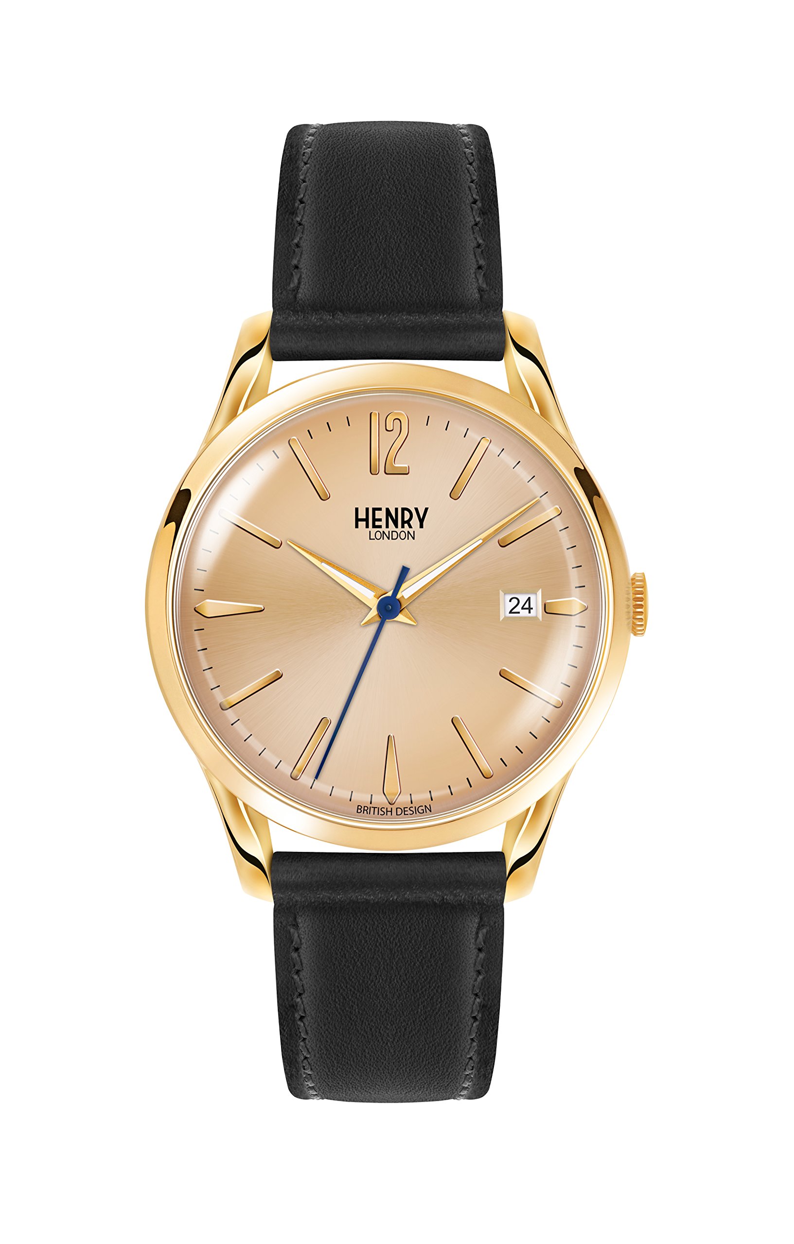 Henry London orologio automatico con cassa in acciaio, cinturino in