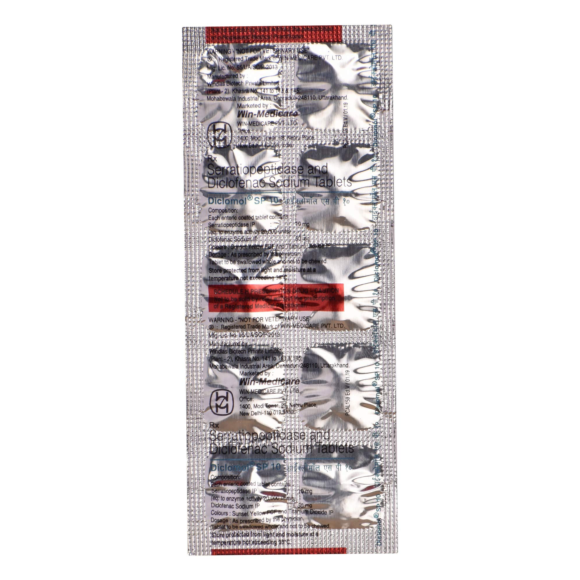 Diclomol SP 10 - Strip of 10 Tablets