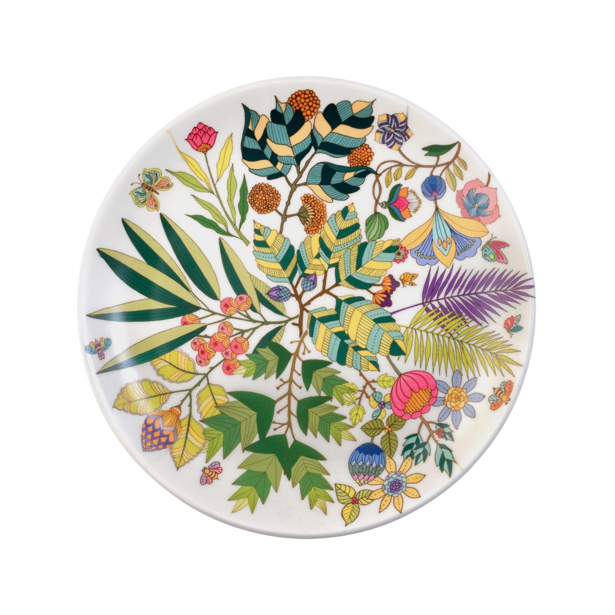 KOLOROBIA Decorative Wall Plate|Stand & Metal Hook| Vibrant Bliss |Hanging Wall Plate| 10inch |Gift Box Packaging |Ceramic Wall Plate for Wall Décor I Home Décor I Living Room I Office