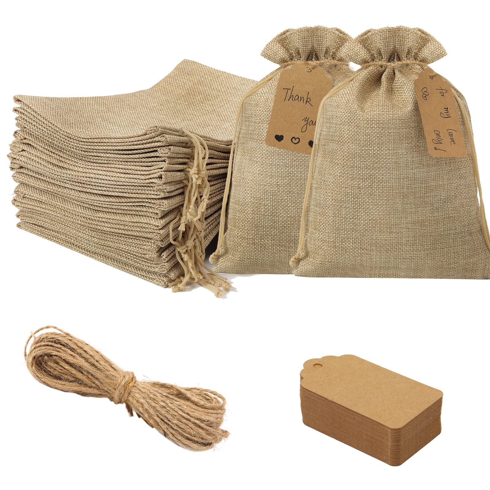 Regalo */Lui 16 sacchetti di lavanda, sacchetti vuoti, piccolo sacchetto di iuta con coulisse, custodia in lino per * spezie, gioielli, matrimonio